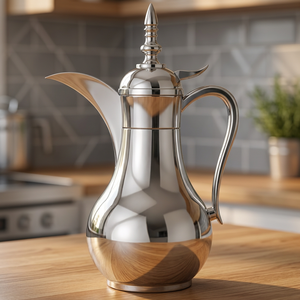 Cafetière arabe traditionnelle en acier inoxydable - Réutilisable et portable - Product Image 2