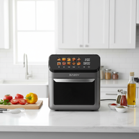 Friteuse à air numérique 15L en gros avec pierre à pizza et grille de cuisson, préréglages multi-cuisson, ustensile de cuisine économe en énergie
