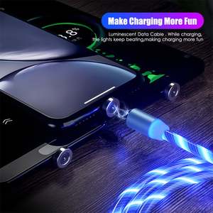 Meilleures ventes Câble de charge magnétique 3 en <span class=keywords><strong>1</strong></span> Led pour Iphone Samsung Android Chargeur Câble Usb Charge rapide Câble de données de type C - Product Image 4