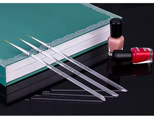 Pinceaux Liner Kolinsky – Lot de 3 avec Manche Transparent – Stylo de Peinture à Ongles en Cristal pour Fleurs, Acrylique, Gel UV, Extension, Dessin, Manucure – Vente en Gros - Product Image 4