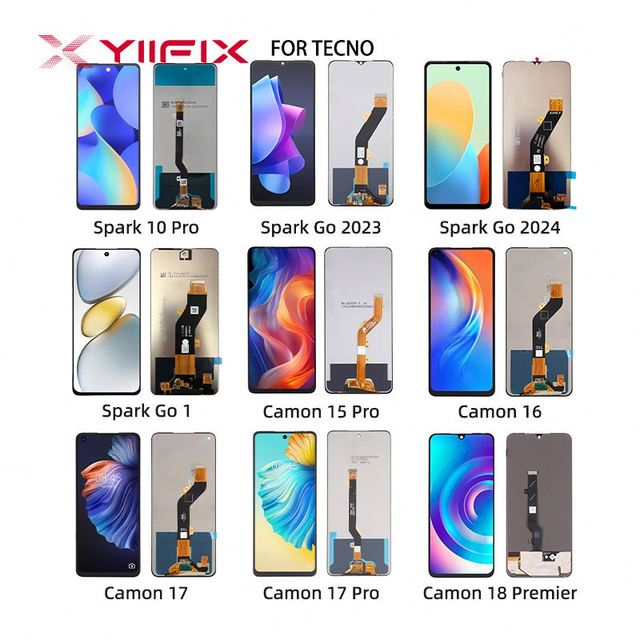 Wholesale Factory LCD Screen Display for Tecno Spark 10 ProGo 20232024Go 1Cam15 Pro 16-18 Premier Plus with 1 Year Warranty