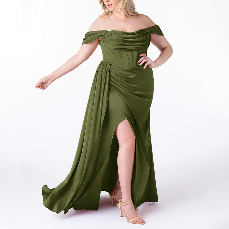 Elegant Green Satin Bridesmaid Dresses - Custom & Party Elegant Green Satin Bridesmaid Dresses - Custom & Party