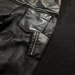 Jeans Vintage di Alta Qualità per Uomo, Stile Baggy con Patchwork, Pantaloni a Gamba Dritta Rock Revival - Product Image 4