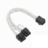 Cable de alimentación SATA IDE Serie Cable adaptador de gráficos 1to2 1TO3 1to5 Cable de extensión transparente de cobre estañado de 24 pines