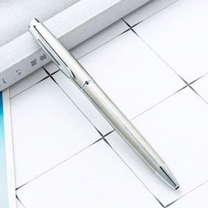 New 1.0Mm Stainless Steel Color Custom Logo Hotel & Bank Business Gift Twist-Action Metal Ballpoint <b>Pen</b> - Product Image 4