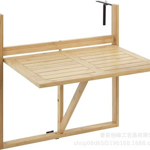 Mesa Plegable Colgante de Madera para Exteriores, Mesa Plegable para Balcón con Diseño de Clip para Uso en Patio - Product Image 5