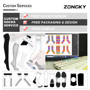 Chaussettes pour hommes à séchage rapide, chaussettes de sport personnalisées, mélange de coton, antidérapantes, emballage gratuit pour après l'entraînement - Product Image 2