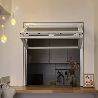 Fenêtre double en verre moderne avec cadre en aluminium Conception à ouverture verticale pliante pour cuisine Australie Standard pour maisons villas