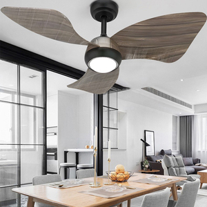 มอเตอร์ไฟฟ้ากระแสตรงกันน้ำรีโมทคอนโทรลแบบคลาสสิกในร่มและใบมีดอะคริลิคพัดลมติดเพดาน5ใบพัดพร้อมไฟ LED สำหรับห้องน้ำ - Product Image 4