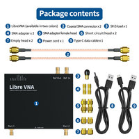 Analizador de Redes Vectoriales USB de 2 Puertos, 100kHz-6GHz, Alta Rango Dinámico, Herramienta de Prueba de Antenas y Circuitos de RF, Color Negro