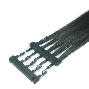 V-light Hair Products Supplier 6d hair extensions human and 20 inches 6d hair extensions buckles