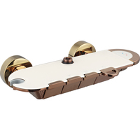 HEZEE Robinet de douche thermostatique minimaliste doré moderne de luxe pour salle de bain domestique, eau froide et chaude