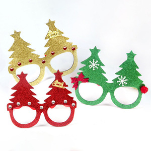 Nouveau noël lunettes décoratives adultes enfants <span class=keywords><strong>cadeau</strong></span> de noël fête créative monture de lunettes en <span class=keywords><strong>gros</strong></span> décorations de noël - Product Image 3