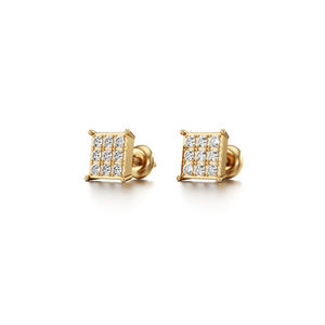 Pendientes de Diamantes Cultivados en Laboratorio, Redondos, con Engaste de Garras, Oro Sólido de 14K/18K/22K, Diseño Personalizado OEM/ODM - Product Image 5