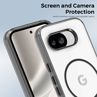 Étui magnétique anti-jaunissement pour Google Pixel 10A Pixel 10 Pro XL 9A, protection transparente de qualité militaire, coque de téléphone antichoc