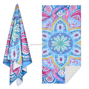 2024 New Arrivals Customized Digital Prints <b>Microfibre</b> with Cotton Print <b>Beach</b> <b>Towel</b> - Product Image 1
