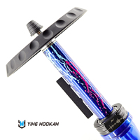 Modernes Edelstahl-Shisha-Set mit POM-Elementen und individuellem Logo – Einzelner Schlauch, Chicha Komplettset, Großhandel Nargile mit Wunschlogo