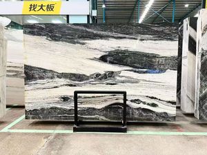 Encimera de cocina de mármol blanco Panda natural de tamaño de corte personalizado y mármol blanco de Isla a juego con losa grande de venas negras - Product Image 6