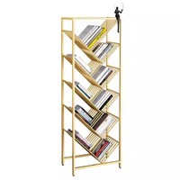 Étagère murale multi-niveaux en fer forgé moderne, vente en gros d'usine, pour salon et rangement de livres domestique