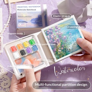 <span class=keywords><strong>Carnet</strong></span> <span class=keywords><strong>de</strong></span> Peinture Créative Détachable Kaba Bear pour Dessin et <span class=keywords><strong>Aquarelle</strong></span>, 24 Couleurs, Couverture Rigide, Portable, avec Stylos et Marqueurs - Product Image 1