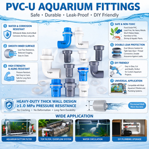 Accessoires de séparation d'aquarium en PVC haute pression de 32 mm, résistants à la corrosion, coude à 90 degrés, écologiques - Product Image 2