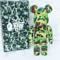 Vente en gros d'usine, jouets à la mode, BAPE Bearbrick 400%, figurines en ABS, édition collector, emballage en boîte couleur, décoration d'intérieur