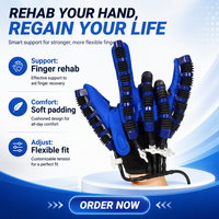 Masseur de main, entraîneur de rééducation des doigts, appareil d'exercice de flexion de la main, gants robotiques électriques pour AVC hémiplégique, gants miroir ISO