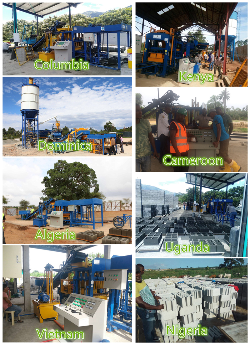 QT4-25 fully automatic co<em></em>ncrete hollow insulated brick block molding machine production line