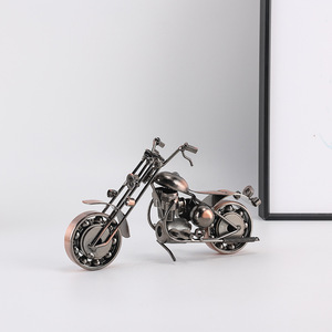 Metal Motorcycle <strong>Motorbike</strong> Birthday <strong>Gifts</strong> Vintage Metal Motorcycle Sculptures Statue Model Vintage Home Office Decoration - Product Image 4