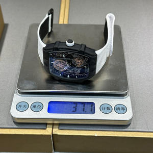 Boîtier léger en fibre de carbone, montre mécanique automatique pour homme, tourbillon squelette, mouvement, alliage de titane de haute qualité - Product Image 6