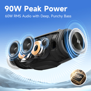 Altavoz Bluetooth Portátil de 60W, IPX7 Impermeable, Inalámbrico, para Exteriores, Compatible con Modo de Transmisión, Reproducción por USB y AUX, Boombox - Product Image 2