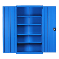 Banc de travail robuste en acier à 2 portes en métal Armoire à outils de garage avec tiroirs