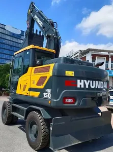 Excavadora de Ruedas Coreana Nueva de 15 Toneladas y 125KW, Gran Potencia de Excavación, Alta Eficiencia Operativa, Color Amarillo, para Construcción - Product Image 3