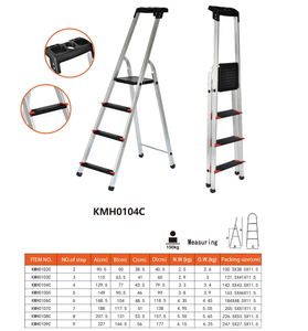 Échelle pliante en aluminium avec <span class=keywords><strong>marches</strong></span> antidérapantes, plateau à outils intégré, échelle portable pour travaux domestiques et bricolage - Product Image 6
