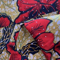 Tela de cera de algodón Ultra de alta calidad, Gema con estampado dorado, técnica de tejido textil decorativo para sofá, vestido para niños y niñas, nuevo