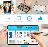 Xiaomi Vivo e-kalem için çift silikon İpucu Stylus Apple Samsung Huawei siyah plastik 15 Tablet kalem cep telefonu pasif kalem