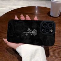 Coques de téléphone portable antichoc de luxe avec fleurs pour iPhone 17 Air 16 Plus Pro Max 15 14 13 12 11 X – Housse de protection arrière personnalisable avec logo