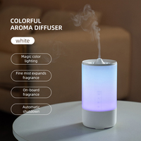Diffuseur d'arôme de voiture coloré dégradé de grain de bois, diffuseur d'arôme portable, humidificateur de bureau pour chambre et bureau