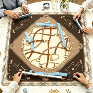 Tappetino di Lusso Moderno Americano per Mahjong con Guida alle Regole, Tappetino da Scrivania Silenzioso in Gomma, Bordi Anti-Scadenza Non Tossici, Vendita all'Ingrosso - Product Image 2