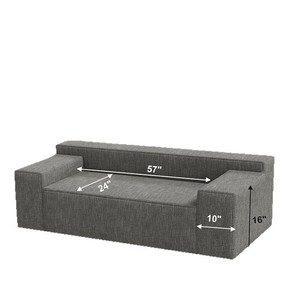 Canapé Minimaliste Sur Mesure avec Accoudoirs, Design Simple et Moderne, Ligne Droite, Chaise Longue Bidirectionnelle, Rembourrage en Mousse - Product Image 5