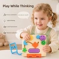 Nuevo Diseño de Juguete Educativo Montessori para Niños Pequeños, Tablero de Actividades Multifuncional, Portátil, Colorido, para el Aprendizaje Temprano