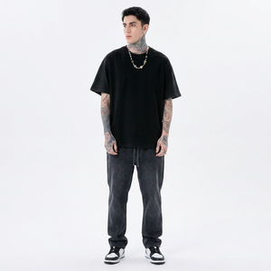 Men's Oversized Heavy Cotton T Shirt Print on Demand Simple 270 Gsm <b>Tshirt</b> Custom T-Shirt for men - Product Image 1