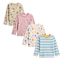 T-shirt à manches longues en jersey 100% coton biologique pour enfants, t-shirts pour garçons, t-shirt à manches longues personnalisé pour enfants, vêtements pour enfants