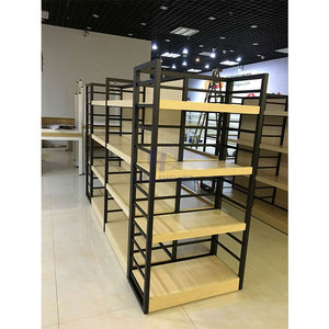 Estantes de pared de madera para supermercado, estante para aperitivos, estantes individuales de doble cara para tienda minorista, estantes de madera para tienda - Product Image 2