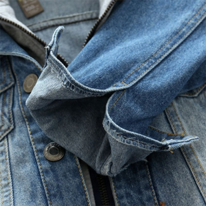 OEM-chaqueta vaquera personalizada para niños, Abrigo con capucha de retales, diseño de moda - Product Image 4