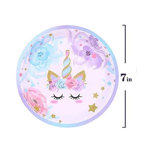 Màu Tím Unicorn chủ đề dùng một lần bên Bộ đồ ăn đặt khăn giấy ly trang trí độc đáo cho những dịp lễ hội-nhà máy bán buôn - Product Image 2
