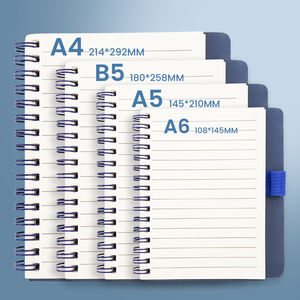 Cuaderno punteado de cuero ejecutivo en blanco en espiral de sublimación con juego de bolígrafos y logotipo - Product Image 2