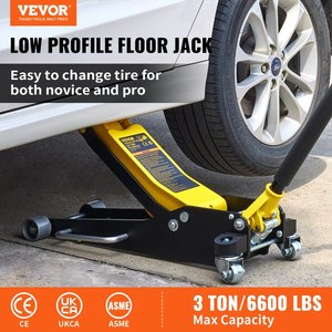 VEVOR 3 Ton Low Profile Aluminum Steel Racing Floor <strong>Jack</strong> Dual Pump Lift Car <strong>Auto</strong> - Product Image 5