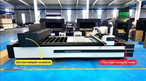 เครื่องตัดเลเซอร์ไฟเบอร์ 2 in 1 และเครื่องตัดเลเซอร์ CO2 สำหรับวัสดุที่ไม่ใช่โลหะและโลหะ เครื่องตัดเลเซอร์ CO2 สำหรับไม้ - Product Image 3