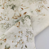 Tissu mélangé 32MM 45% Soie 55% Laine, Imprimé Floral Aquarelle, Textile Tissé pour Costumes et Confection de Vêtements Féminins